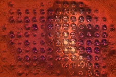 copper metal background cowered with dotsの写真素材