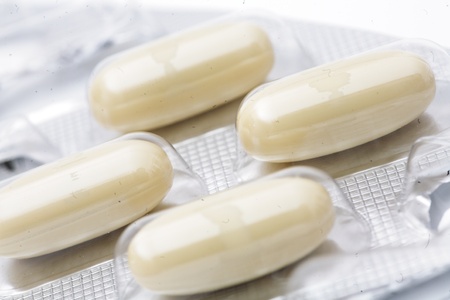 pack of pills isolated on the white background