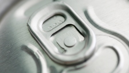 close up of closed aliminium jar 