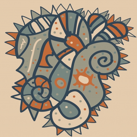 vector hand-drawn abstract patternのイラスト素材