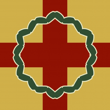 Green Brown Vector ornate frame with sample text  Perfect as invitation or announcement  Background pattern is included as seamless  All pieces are separate  Easy to change colors and edit のイラスト素材