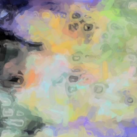 colorful background illustration of colored dots and blurの写真素材