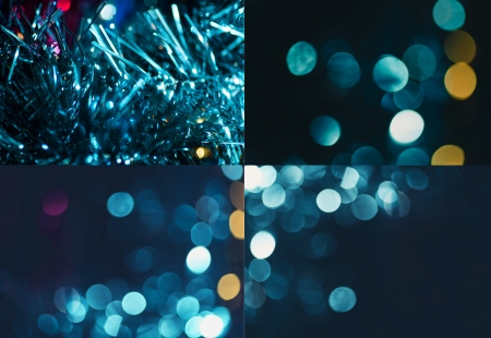 Christmas lights for wallpaper  Set of four holiday の写真素材