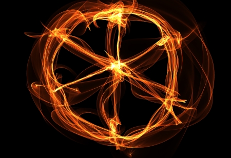 Big fire weel illustrationの写真素材