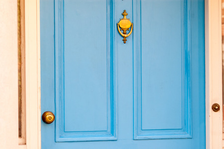 Blue vintage doorの写真素材