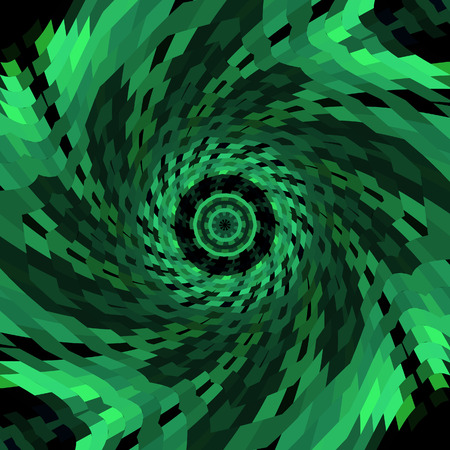 Spiral design. Vector swirl of green colorのイラスト素材