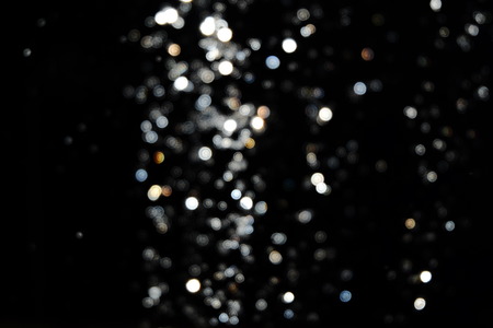 defocused bokeh on black background