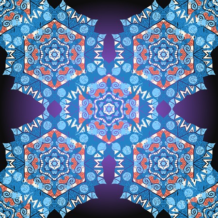 Seamless ethnic ornament. Endless template for menu, greeting card, invitation or coverのイラスト素材