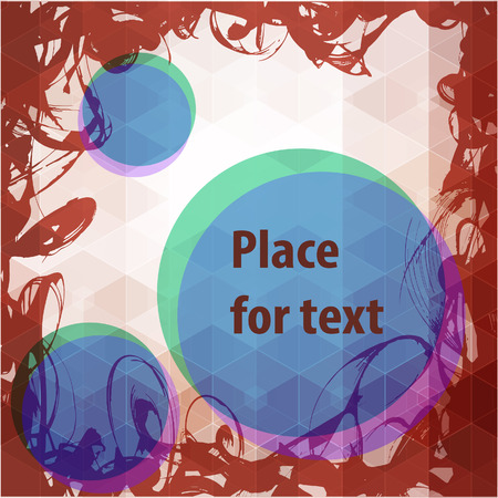 Abstract vector frame design  with round place for text.のイラスト素材