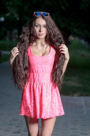 Long Haired Brunette Indian Woman In Blue Dress With Her Handsome