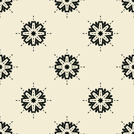 Seamless Print made of stylized black starsのイラスト素材