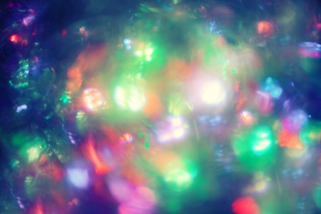 Abstract circular bokeh background of Christmaslights. Defocused garlands.の写真素材