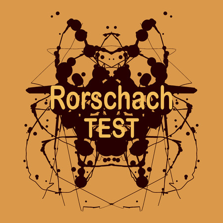 Rorschach inkblot test vector design. Psychological testing inkblot Rorschach testのイラスト素材