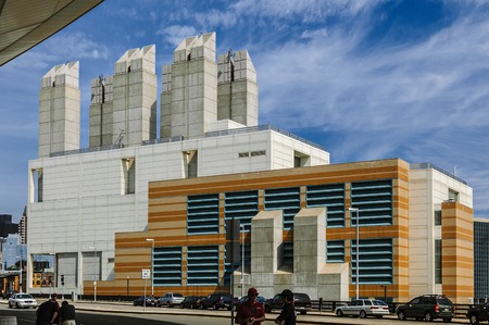 Shot of car park, multi level parking exteriorのeditorial素材