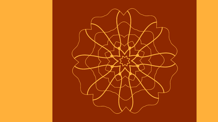 Print postcard template based on outlined mandala and copyspace.のイラスト素材