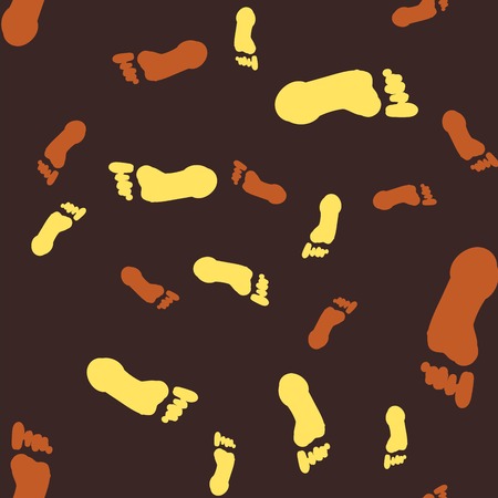 Seamless vector background made of human footprints.のイラスト素材