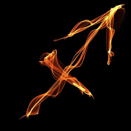 Sagittarius (Archer) sign - zodiak of fireの写真素材