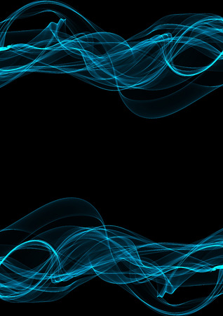 Blue abstract fire frame with place for textの写真素材