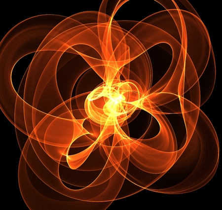 Round abstract fire illustrationの写真素材