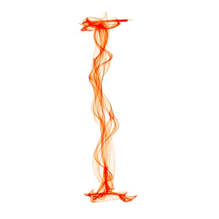 i letter made of fireの写真素材