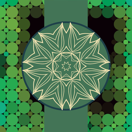mandala triangle vectorのイラスト素材