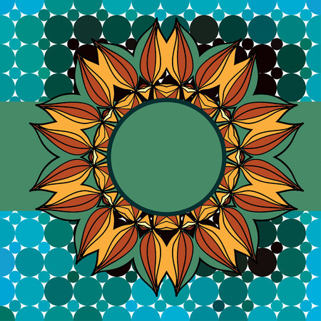mandala triangle vectorのイラスト素材