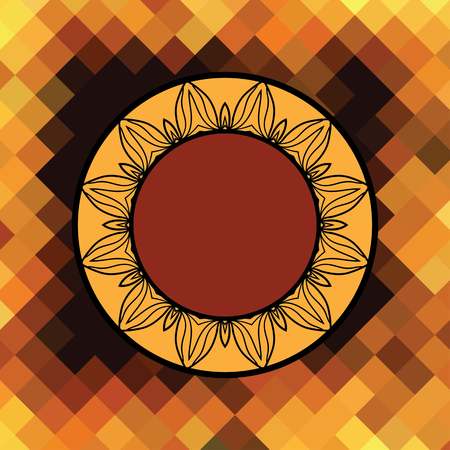 mandala triangle vectorのイラスト素材