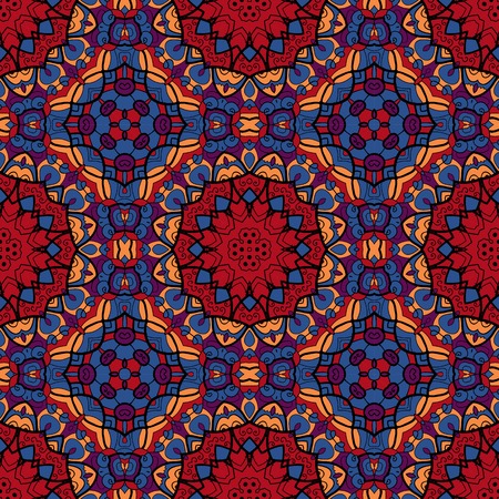 Red and blue really cool abstract seamless texture full of bright colorのイラスト素材