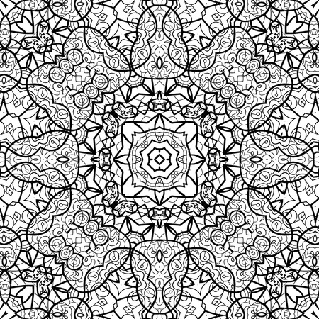 cool abstract seamless texture black and whiteのイラスト素材