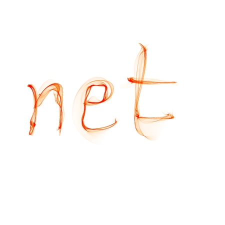 net domen name  made of colored smokeの写真素材