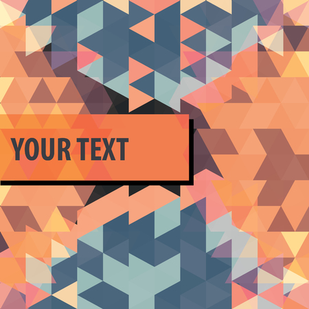 Square frame for text on colorful triangles backgroundのイラスト素材