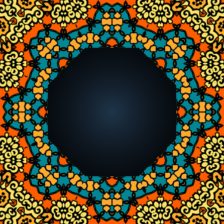 Frame for text in the Indian style.のイラスト素材