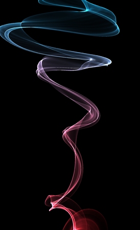 Gradient smoke on a black backgroundの写真素材