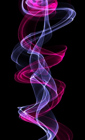 Violet smoke on a black backgroundの写真素材