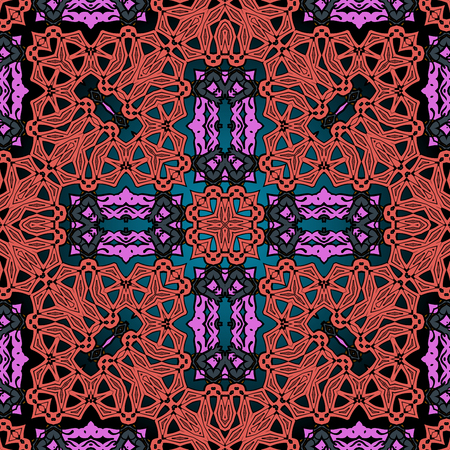 Red and pink ornamental asian background.のイラスト素材