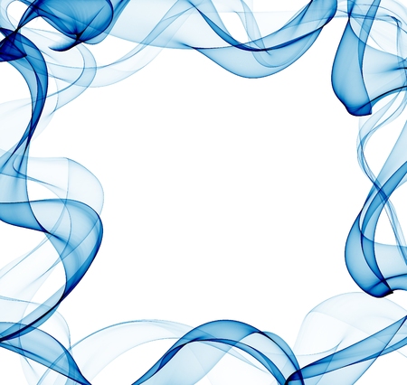 square blue frame smoke abstractの写真素材