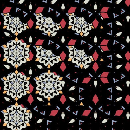 Mandalas wallpaper. Seamless oriental design. Vintage endless background. Ornate motif with a lot of copyspaceのイラスト素材