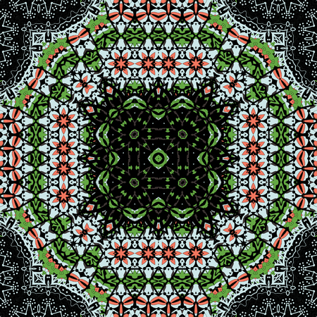 Arabesque seamless pattern. Background vintage flower. Texture royal vector. Fabric illustration.のイラスト素材