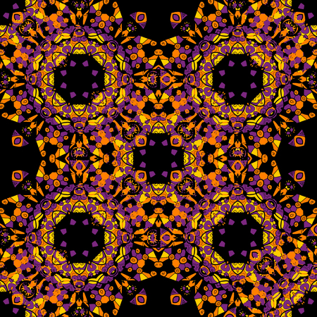 Tribal styled pattern. Oriental asian islamic motif.のイラスト素材