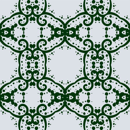 Kateidoskopic seamless background in green color on light blueのイラスト素材