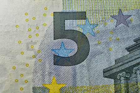 5 euro macro background for business finance themes.の写真素材