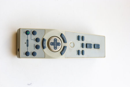 Remote control for old multimedia device top view.の写真素材