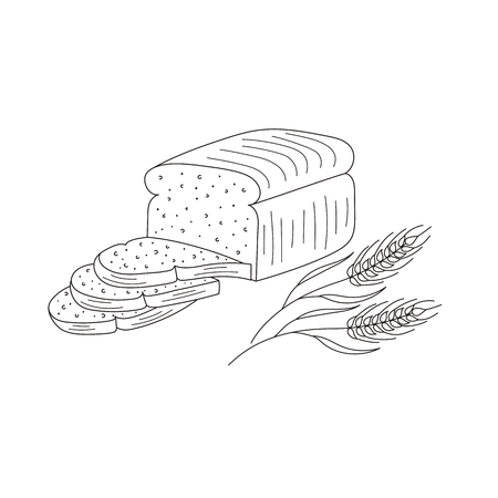 Sliced bread vector illustration.のイラスト素材