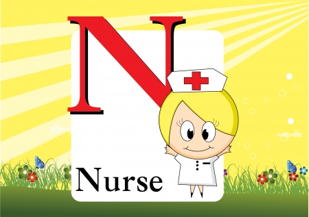 Alphabet Nのイラスト素材
