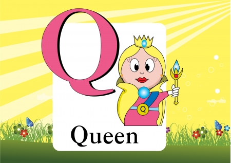 Alphabet Qのイラスト素材