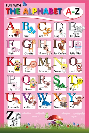 Poster-fun with alphabetの写真素材