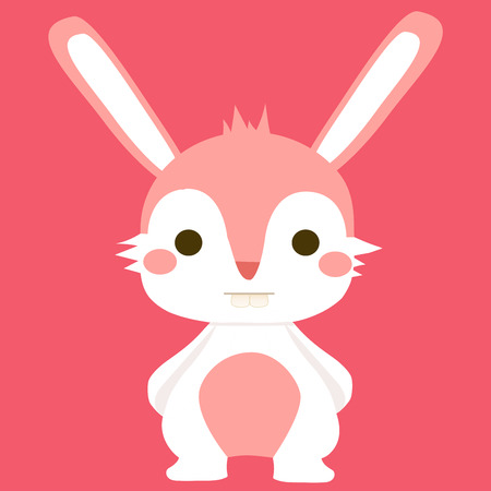 a cute rabbit that can bring your art goodのイラスト素材