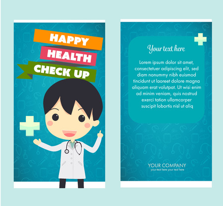 health check up brochure.vectorのイラスト素材