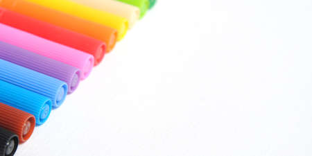 Color pen isolated on white backgroundの写真素材