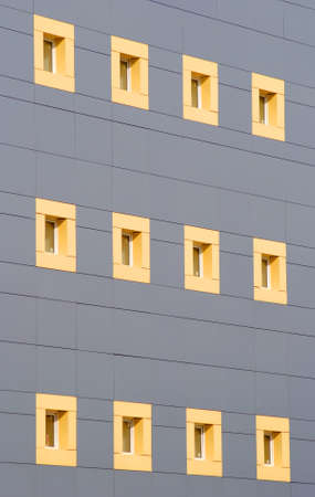 modern architecture with square window pattern